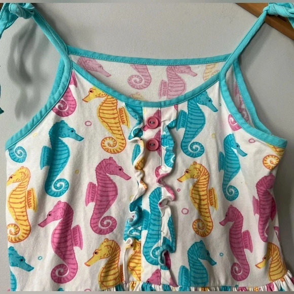 Eleanor Rose Seahorse Dress | Colourful “Judy Style” | 14-16 Girls - Picture 4 of 8